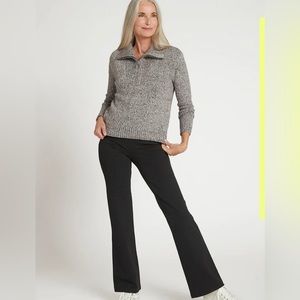 Beta brand boot cut classic dress pant yoga pant in 2x petite black.